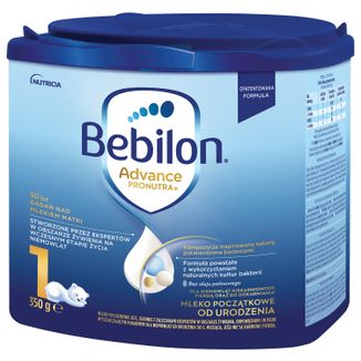 Bebilon Advance Pronutra 1, mleko początkowe, od urodzenia, 350 g USZKODZONE OPAKOWANIE - zdjęcie produktu