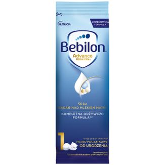 Bebilon Advance Pronutra 1, mleko początkowe, od urodzenia, 27,6 g x 1 saszetka KRÓTKA DATA - zdjęcie produktu