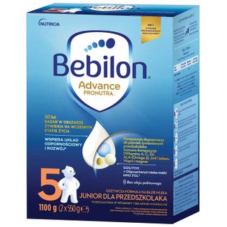 Bebilon Advance Pronutra 5 Junior, odżywcza formuła na bazie mleka, dla przedszkolaka, 1100 g - zdjęcie produktu