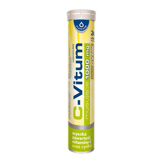 C-Vitum 1000 mg plus cynk, 24 tabletki musujące - zdjęcie produktu