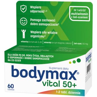 Bodymax Vital 50+, 60 tabletek - zdjęcie produktu