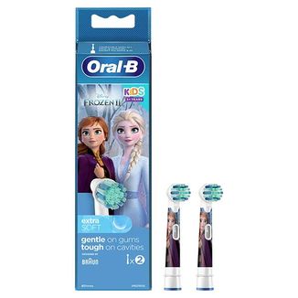 Oral-B Kids Stages Power, końcówki do szczoteczki elektrycznej, Frozen EB10s-2, powyżej 3 lat, ultra miękkie, 2 sztuki - zdjęcie produktu