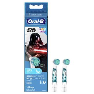 Oral-B Kids Stages Power, końcówki do szczoteczki elektrycznej, Star Wars EB10s-2, powyżej 3 lat, ultra miękkie, 2 sztuki - zdjęcie produktu
