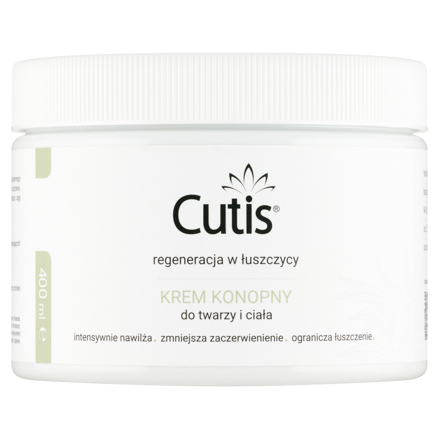 Cutis Cutis Ł-Łuszczyca, krem konopny 20% + CBD, 400 ml — Składniki i ocena