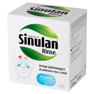 Sinulan Rinse, zestaw uzupełniający do płukania nosa i zatok, 30 saszetek - zdjęcie produktu