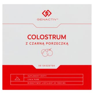 Genactiv Colostrum z Czarną Porzeczką, proszek, 3 g x 30 saszetek - zdjęcie produktu
