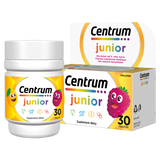 Centrum Junior dla dzieci od 3 lat, smak cytrynowo-malinowy, 30 tabletek do ssania - miniaturka zdjęcia produktu