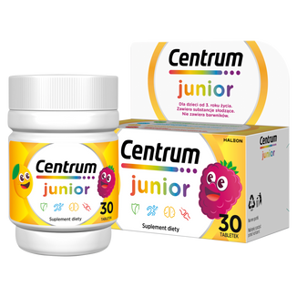 Centrum Junior dla dzieci od 3 lat, smak cytrynowo-malinowy, 30 tabletek do ssania - zdjęcie produktu