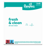 Pampers Fresh Clean, chusteczki nawilżane, 15 x 80 sztuk Pampers Fresh Clean, chusteczki nawilżane, 15 x 80 sztuk - miniaturka zdjęcia produktu