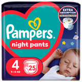 Pampers Night Pants 4 (9-15 kg), pieluchomajtki, 25 sztuk - miniaturka zdjęcia produktu