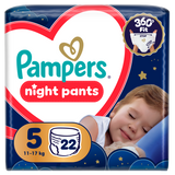 Pampers NightPanst 5 (12-17 kg), pieluchomajtki, 22 sztuki - miniaturka zdjęcia produktu