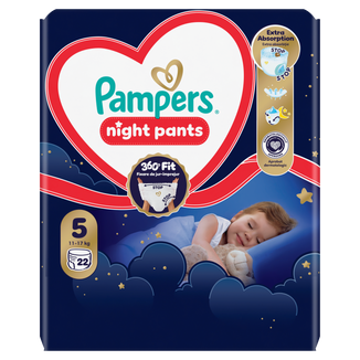 Pampers NightPanst 5 (12-17 kg), pieluchomajtki, 22 sztuki - zdjęcie produktu