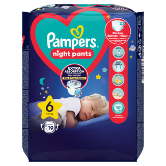Pampers NightPants 6 (13+ kg), pieluchomajtki, 19 sztuk - zdjęcie produktu