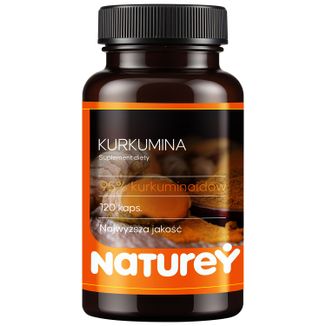 Naturey Kurkumina, 120 kapsułek KRÓTKA DATA - zdjęcie produktu