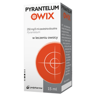 Pyrantelum OWIX, 250 mg/ 5ml, zawiesina doustna, 15 ml USZKODZONE OPAKOWANIE - zdjęcie produktu