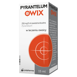 Pyrantelum OWIX, 250 mg/ 5ml, zawiesina doustna, 15 ml - zdjęcie produktu