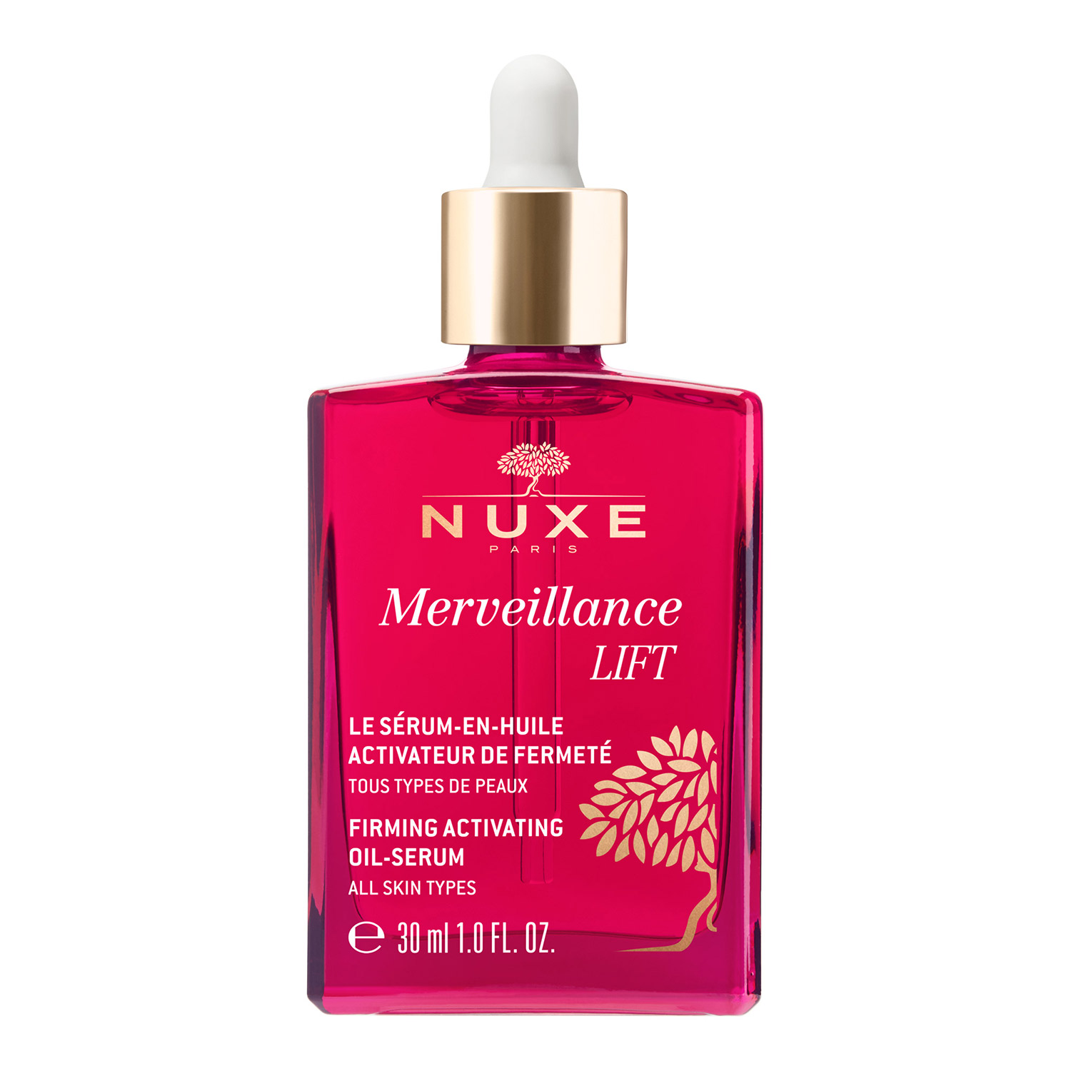 Nieznana Nuxe Merveillance Lift, olejowe serum liftingujące, do każdego typu cery, 30 ml