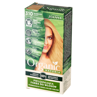 Joanna Naturia Organic, farba pielęgnująca do włosów, 310 słoneczny, 100 g - zdjęcie produktu