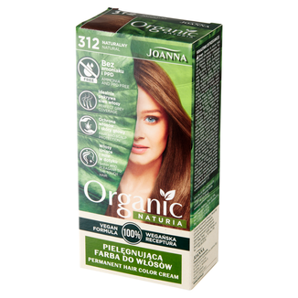 Joanna Naturia Organic, farba pielęgnująca do włosów, 312 naturalny, 100 g - zdjęcie produktu