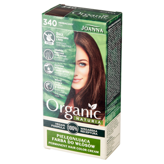 Joanna Naturia Organic, farba pielęgnująca do włosów, 340 herbaciany, 100 g - zdjęcie produktu