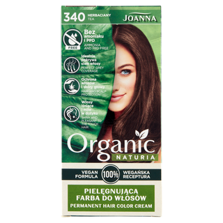 Joanna Naturia Organic, farba pielęgnująca do włosów, 340 herbaciany, 100 g - miniaturka 2 zdjęcia produktu