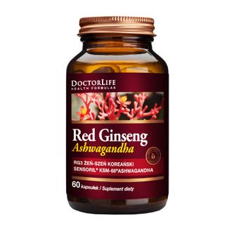 Doctor Life Red Ginseng Ashwagandha, 60 kapsułek - zdjęcie produktu