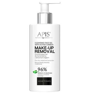 Apis, oczyszczający żel do mycia twarzy z aktywnym węglem, cera tłusta, mieszana i trądzikowa, 300 ml - zdjęcie produktu