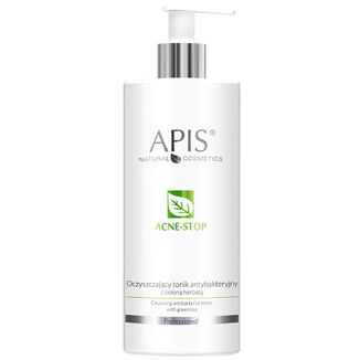 Apis Professional Acne-Stop, oczyszczający tonik antybakteryjny z zieloną herbatą, 500 ml - zdjęcie produktu