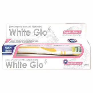 White Glo Sensitive Forte+, wybielająca pasta do zębów, 100 ml + szczoteczka do zębów i wykałaczki w prezencie - zdjęcie produktu