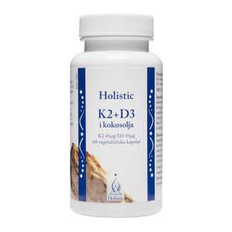 Holistic K2 + D3 i Olja, witamina K 45 µg + witamina D 50 µg , 60 kapsułek - zdjęcie produktu