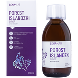 SEMA Lab Porost Islandzki, syrop dla dzieci od 1 roku i dorosłych, smak truskawkowy, 200 ml - miniaturka zdjęcia produktu