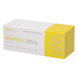 SEMA Lab Witamina C 200 mg, 50 tabletek powlekanych - miniaturka zdjęcia produktu
