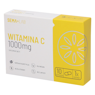 SEMA Lab Witamina C 1000 mg, 10 kapsułek celulozowych KRÓTKA DATA - zdjęcie produktu