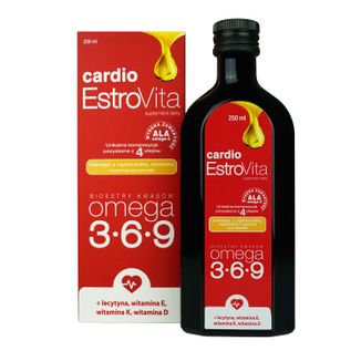 EstroVita Cardio, estry kwasów Omega 3-6-9, 250 ml USZKODZONE OPAKOWANIE - zdjęcie produktu