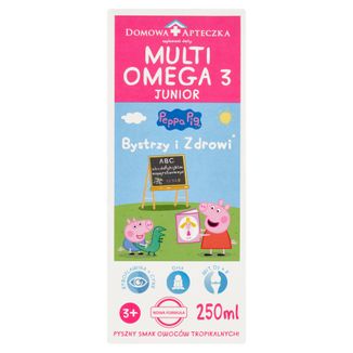 MultiOmega 3 Junior, płyn dla dzieci powyżej 3 lat, smak owoców tropikalnych, 250 ml - zdjęcie produktu