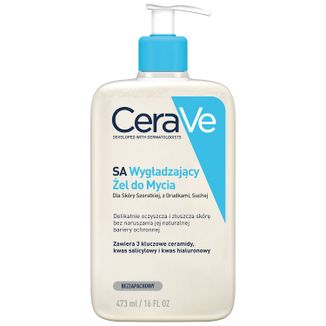 CeraVe SA, wygładzający żel do mycia, skóra sucha i szorstka, 473 ml - zdjęcie produktu