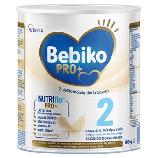 Bebiko Pro+ 2 Nutriflor Pro+, mleko następne, powyżej 6 miesiąca, 700 g - zdjęcie produktu