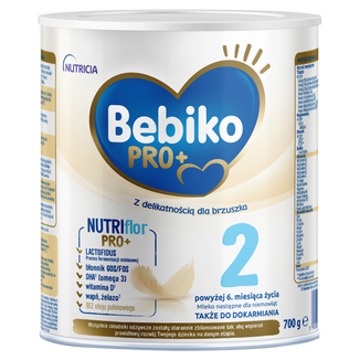 Bebiko Pro+ 2 Nutriflor Pro+, mleko następne, powyżej 6 miesiąca, 700 g - zdjęcie produktu