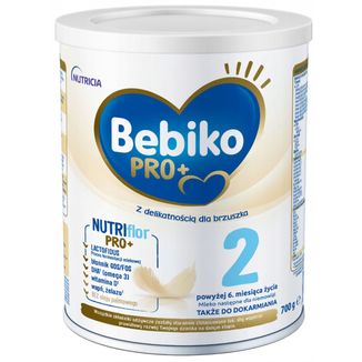 Bebiko Pro+ 2 Nutriflor Pro+, mleko następne, powyżej 6 miesiąca, 700 g Bebiko Pro+ 2 Nutriflor Pro+, mleko następne, powyżej 6 miesiąca, 700 g - zdjęcie produktu