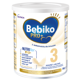 Bebiko Pro+ 3 Nutriflor Pro+, mleko modyfikowane, powyżej 1 roku, 700 g USZKODZONE OPAKOWANIE Bebiko Pro+ 3 Nutriflor Pro+, mleko modyfikowane, powyżej 1 roku, 700 g USZKODZONE OPAKOWANIE - zdjęcie produktu