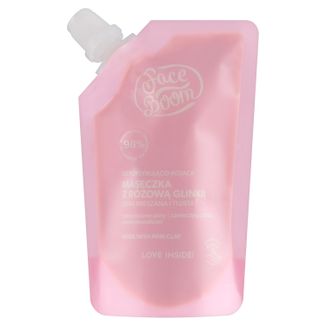 FaceBoom, detoksykująco-kojąca maseczka z różową glinką, oczyszczająca, cera mieszana i tłusta, 40 g - zdjęcie produktu