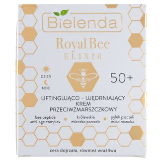 Bielenda Royal Bee Elixir 50+, liftingująco-ujędrniający krem przeciwzmarszczkowy, cera dojrzała i wrażliwa, 50 ml KRÓTKA DATA - zdjęcie produktu