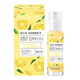 Bielenda Eco Sorbet, nawilżająco-rozświetlające serum booster, Ananas, 30 ml - zdjęcie produktu