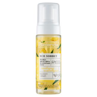 Bielenda Eco Sorbet, nawilżająco-rozświetlająca pianka micelarna do oczyszczania twarzy, Ananas, 150 ml - zdjęcie produktu