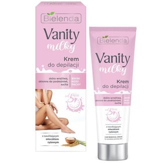 Bielenda Vanity Milky, krem do depilacji z nawilżającym mleczkiem ryżowym, 100 ml - zdjęcie produktu