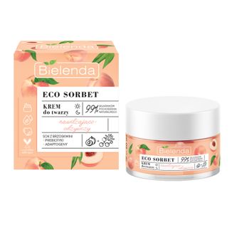 Bielenda Eco Sorbet, nawilżająco-odżywczy krem do twarzy, Brzoskwinia, 50 ml - zdjęcie produktu