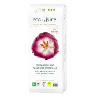 Eco by Naty, ekologiczne podpaski poporodowe, kompostowalne, Extra, 10 sztuk - zdjęcie produktu