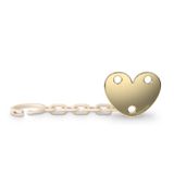 Suavinex Spread Joy, klips do smoczka błyszczący, beżowe serce, od urodzenia, 1 sztuka - miniaturka zdjęcia produktu