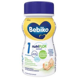 Bebiko 1 Nutriflor Expert, mleko początkowe gotowe do spożycia, od urodzenia, 200 ml USZKODZONE OPAKOWANIE - zdjęcie produktu