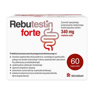 Rebutestin Forte 340 mg, 60 kapsułek KRÓTKA DATA Rebutestin Forte 340 mg, 60 kapsułek KRÓTKA DATA - zdjęcie produktu